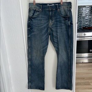 Wrangler Retro Slim Boot Men's Dark Blue Acid Wash Jeans | 34 x 32